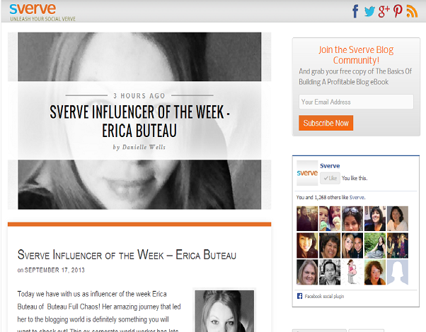 Erica Sverve Influencer of the Week