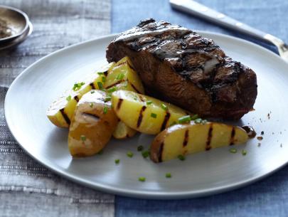 whiskey glazed flat iron steaks