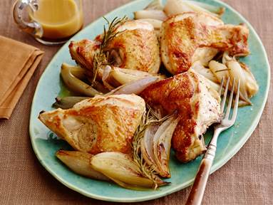 Easy Pan-Roasted Chicken and Shallots