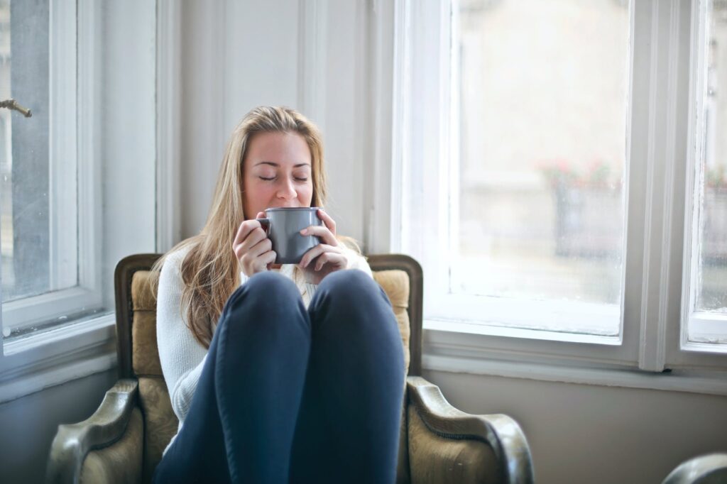 Take a Break: 4 Top Tips to Help Parents De-Stress 1 woman holding gray ceramic mug