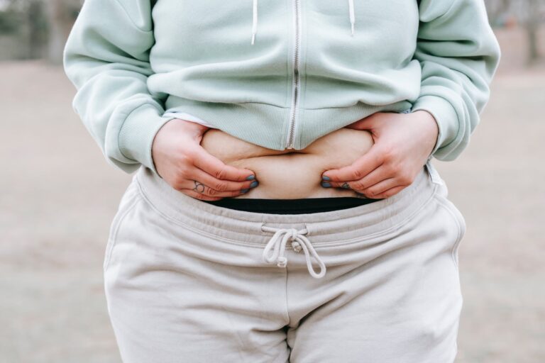 woman showing her belly