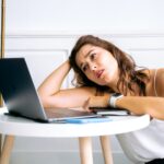 people woman relaxation laptop