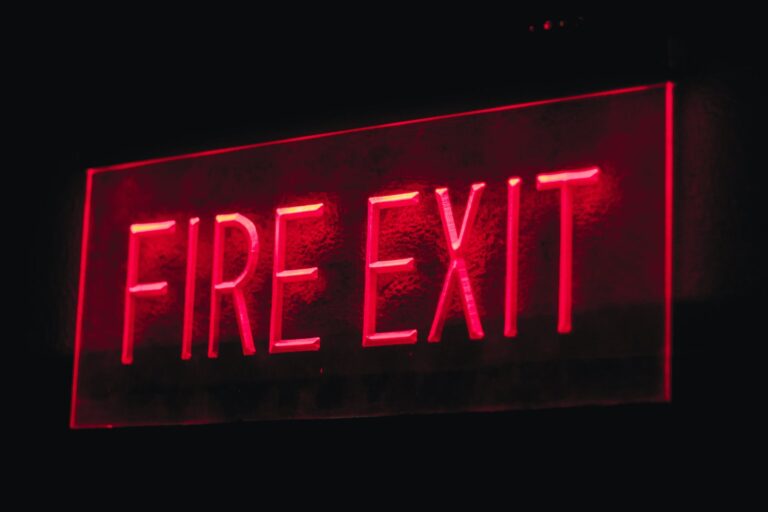 fire exit signage