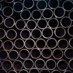 close up photo of gray metal pipes