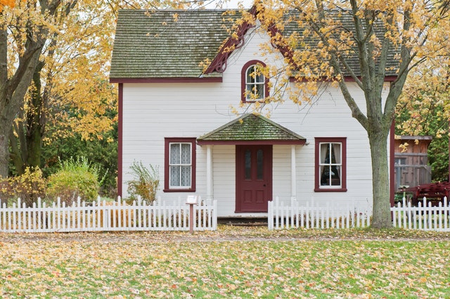 House during the fall