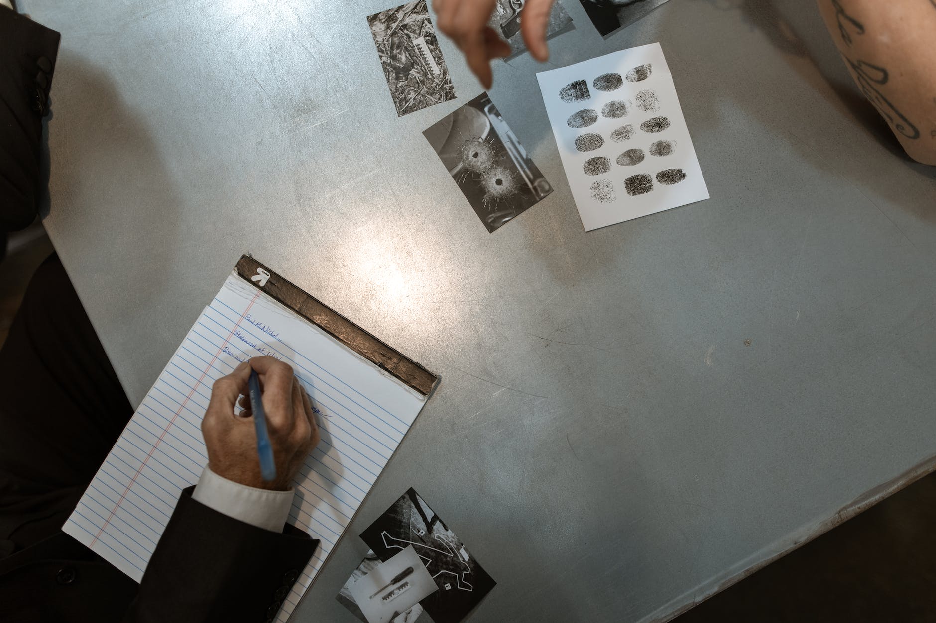 a person undergoing interrogation