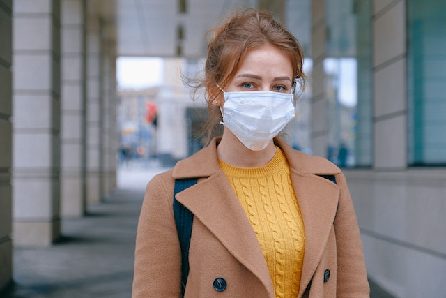 A doctor wearing a face mask