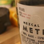 Close up of Mezcal bottle