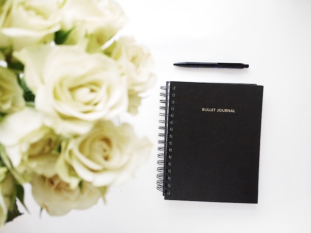 A notebook for planning a wedding
