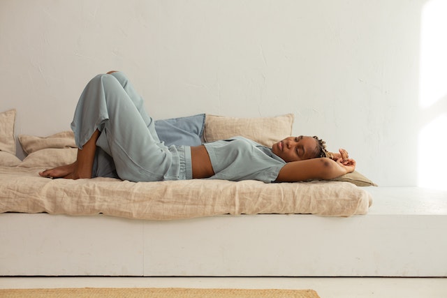 A person lounging