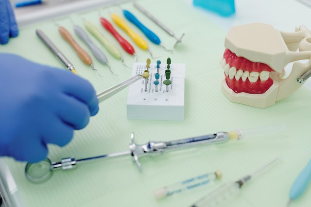 An orthodontist's tools