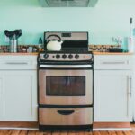 An oven in your home that's a little outdated