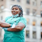 woman in medical frontliner uniform