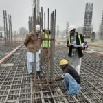 men working on a construction site