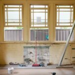 The interior of a house being renovated