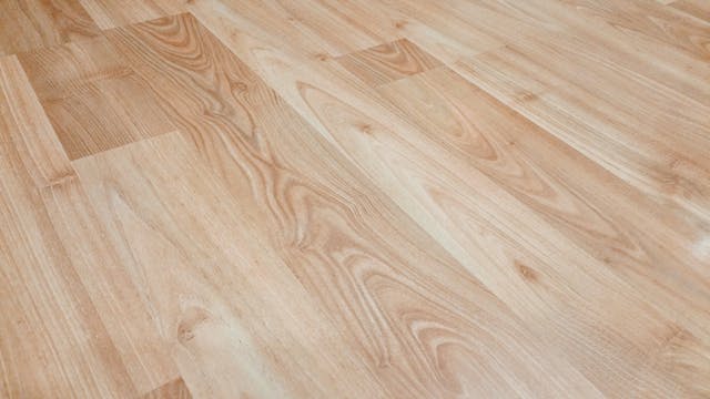 Vinyl wood floor in a house