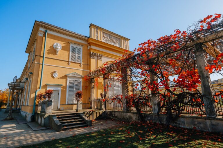 pergola at the northern wing of the wilanow palace warsaw poland