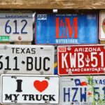 A series of license plates