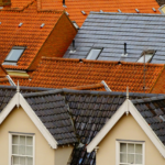 A variety of home roof colors and styles